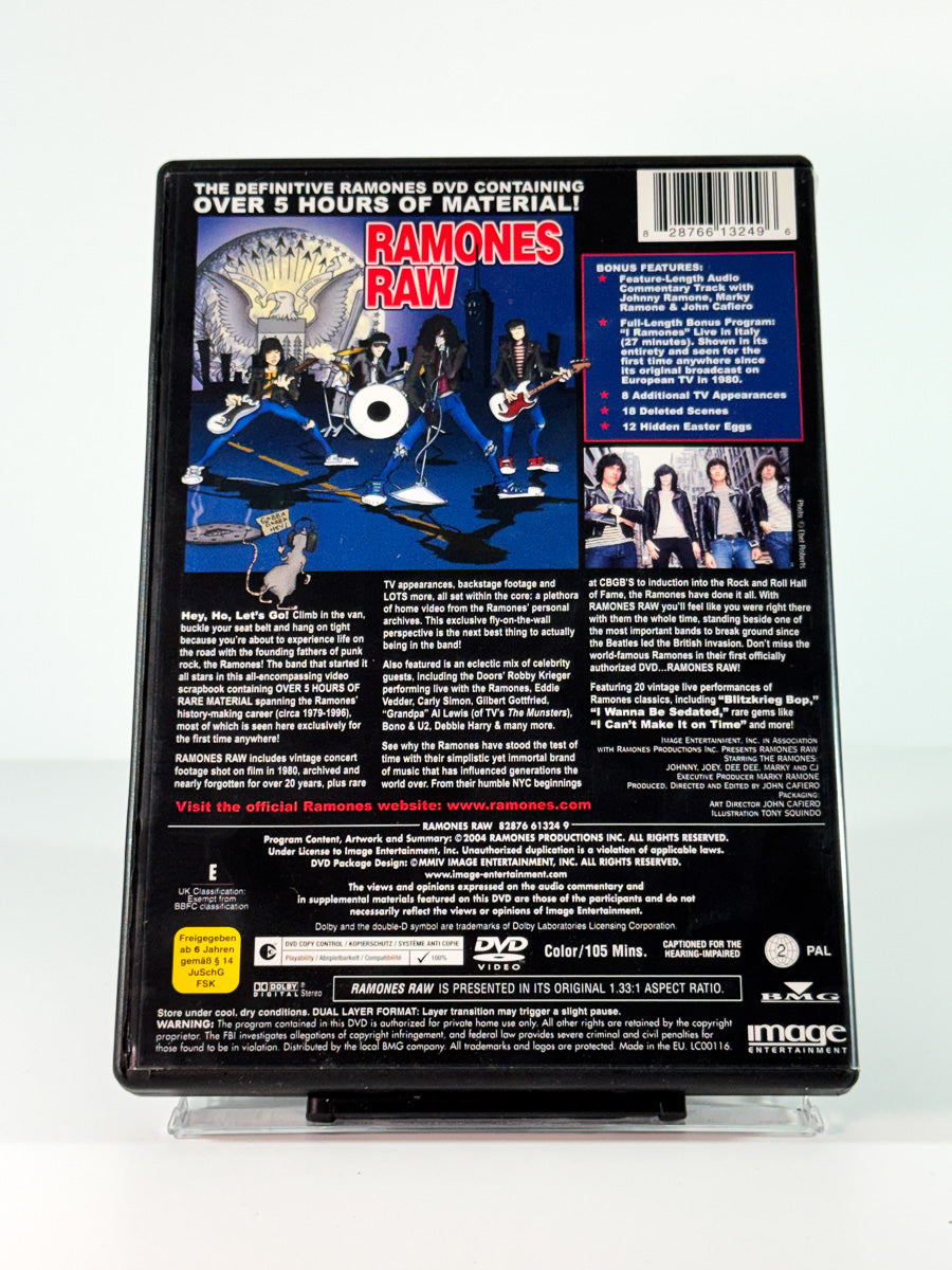 Bakside av cover til Ramones – Raw, brukt DVD hos Brukbar Film