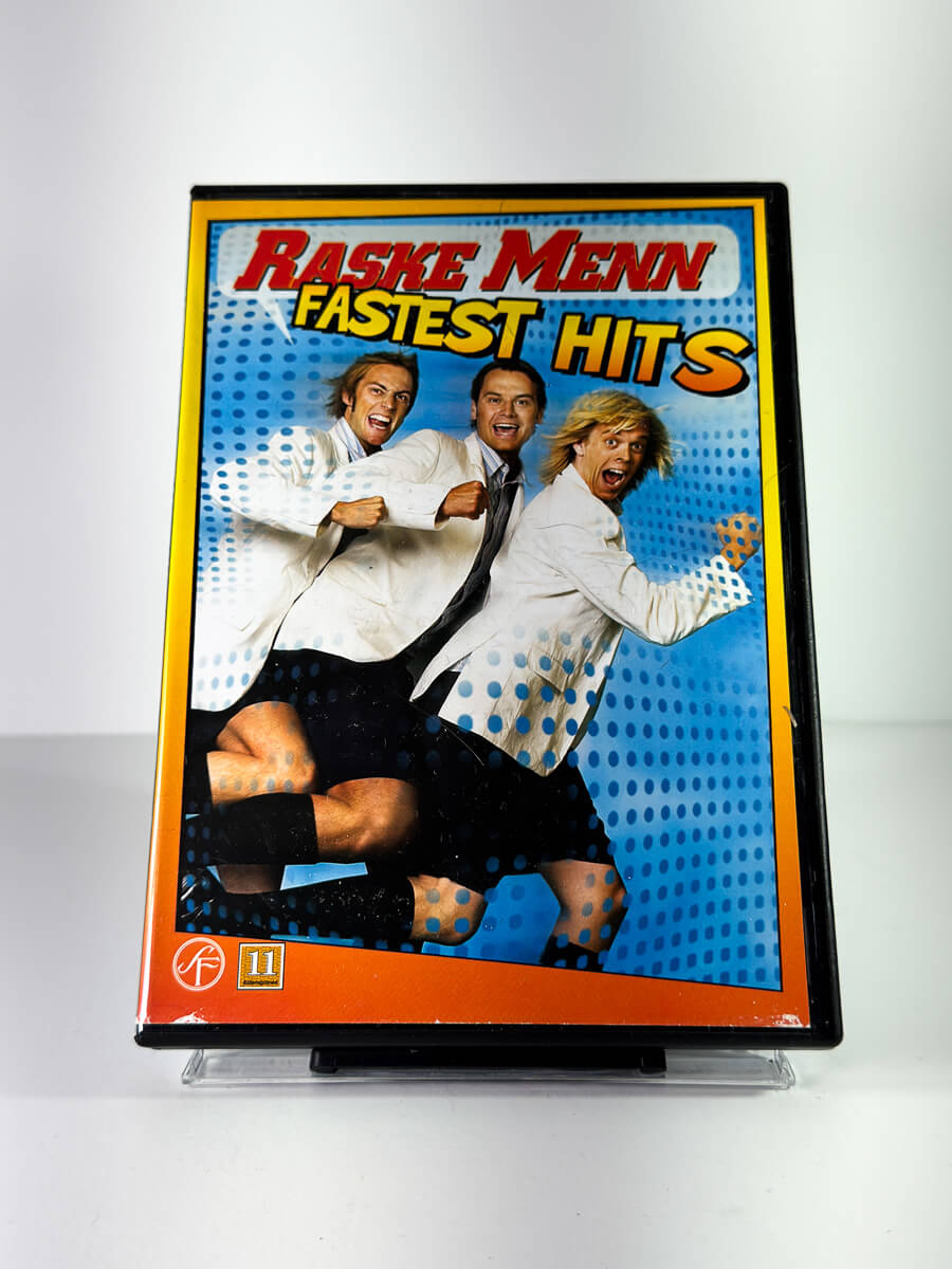 Forside av cover til Raske Menn Fastest Hits på DVD