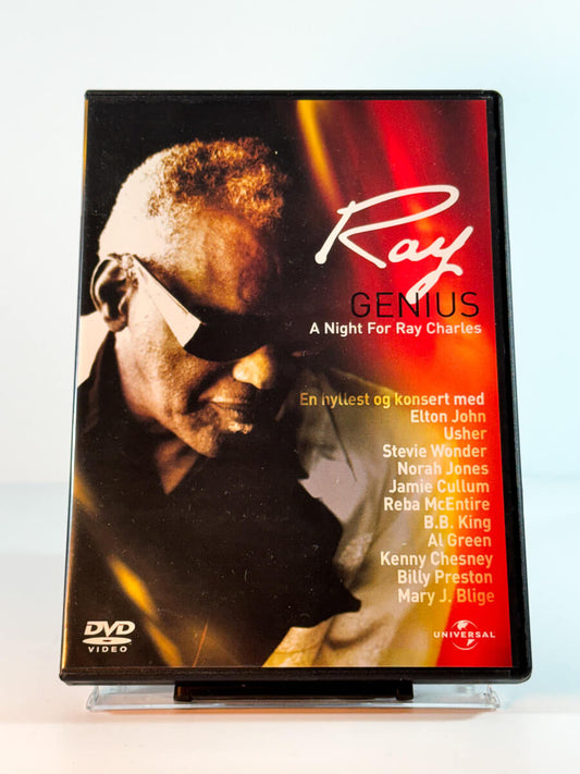 Forside av cover til ray genius a night for ray charles, brukt DVD hos Brukbar Film