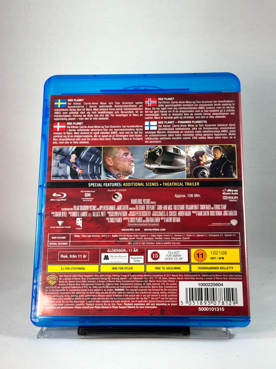 Bakside av cover til Red Planet, bruktfilm hos nettbutikken Brukbar Film