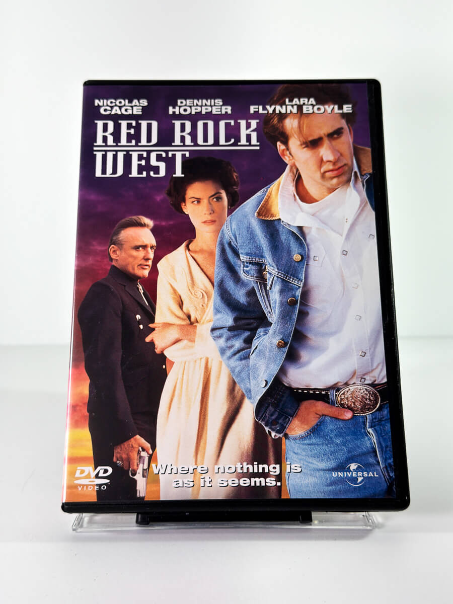 Forside av cover til Red Rock West, bruktfilm hos nettbutikken Brukbar Film