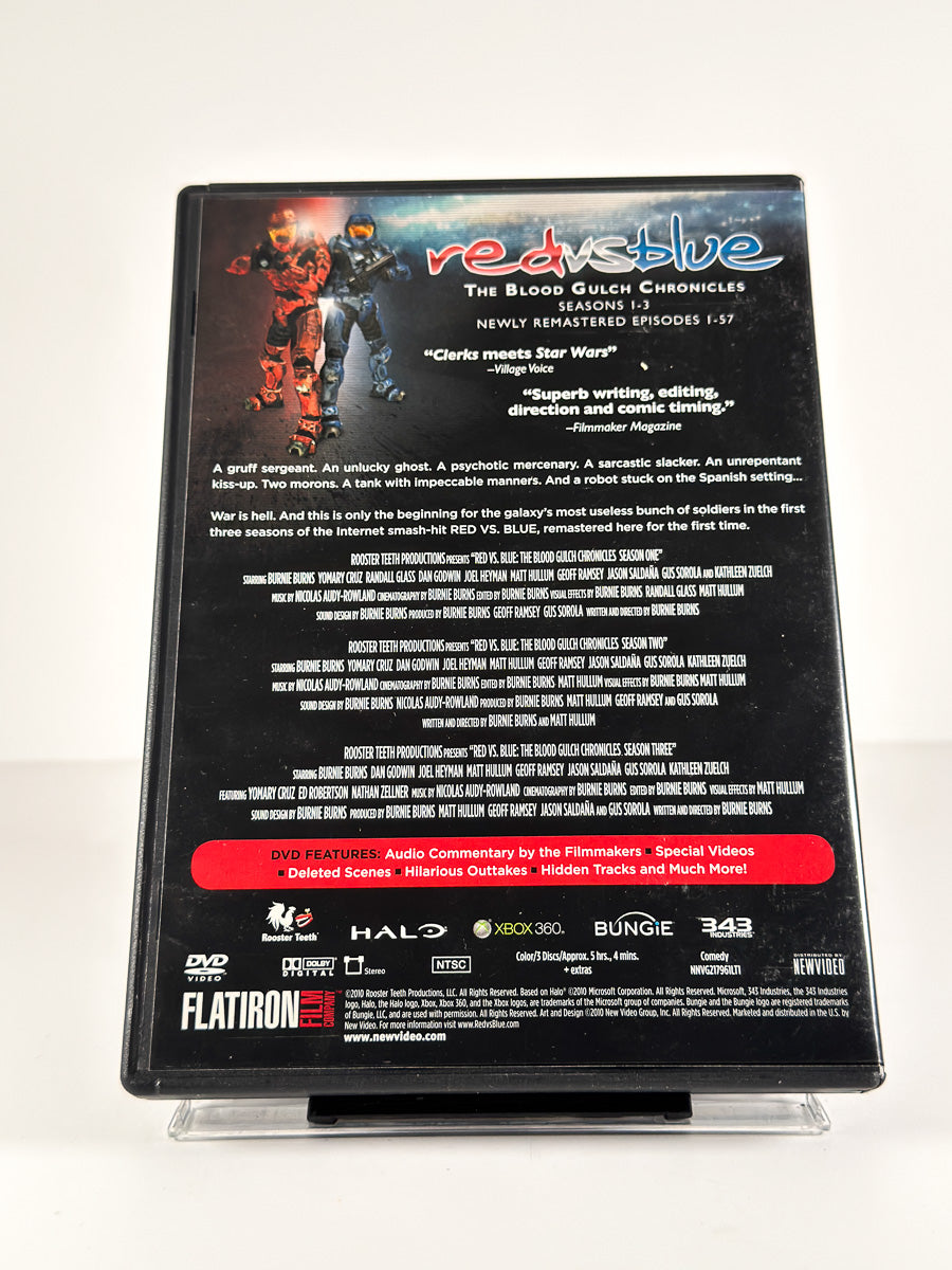 Bakside av cover til Red vs. Blue: The Blood Gulch Chronicles – Seasons 1–3 på DVD