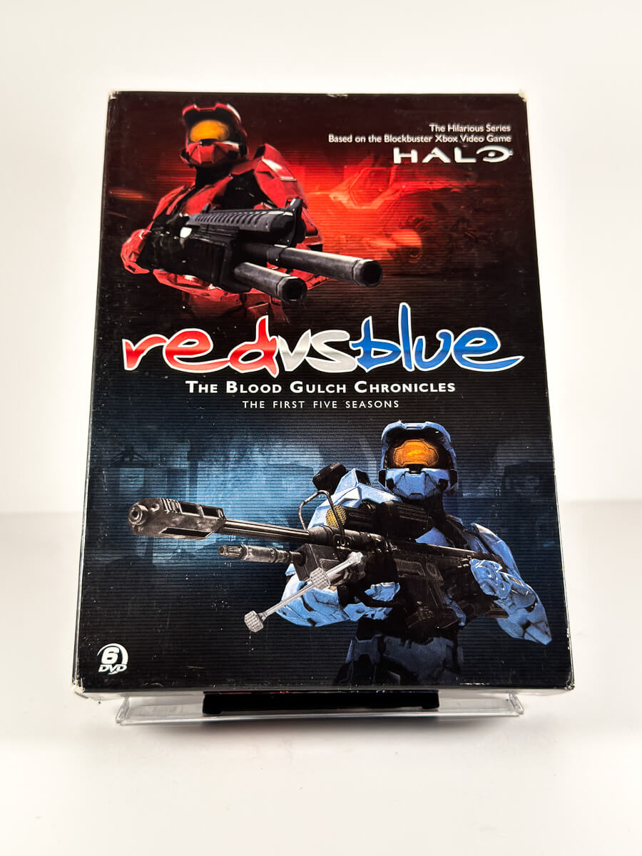 Forside av cover til Red vs. Blue: The Blood Gulch Chronicles – The First Five Seasons på DVD