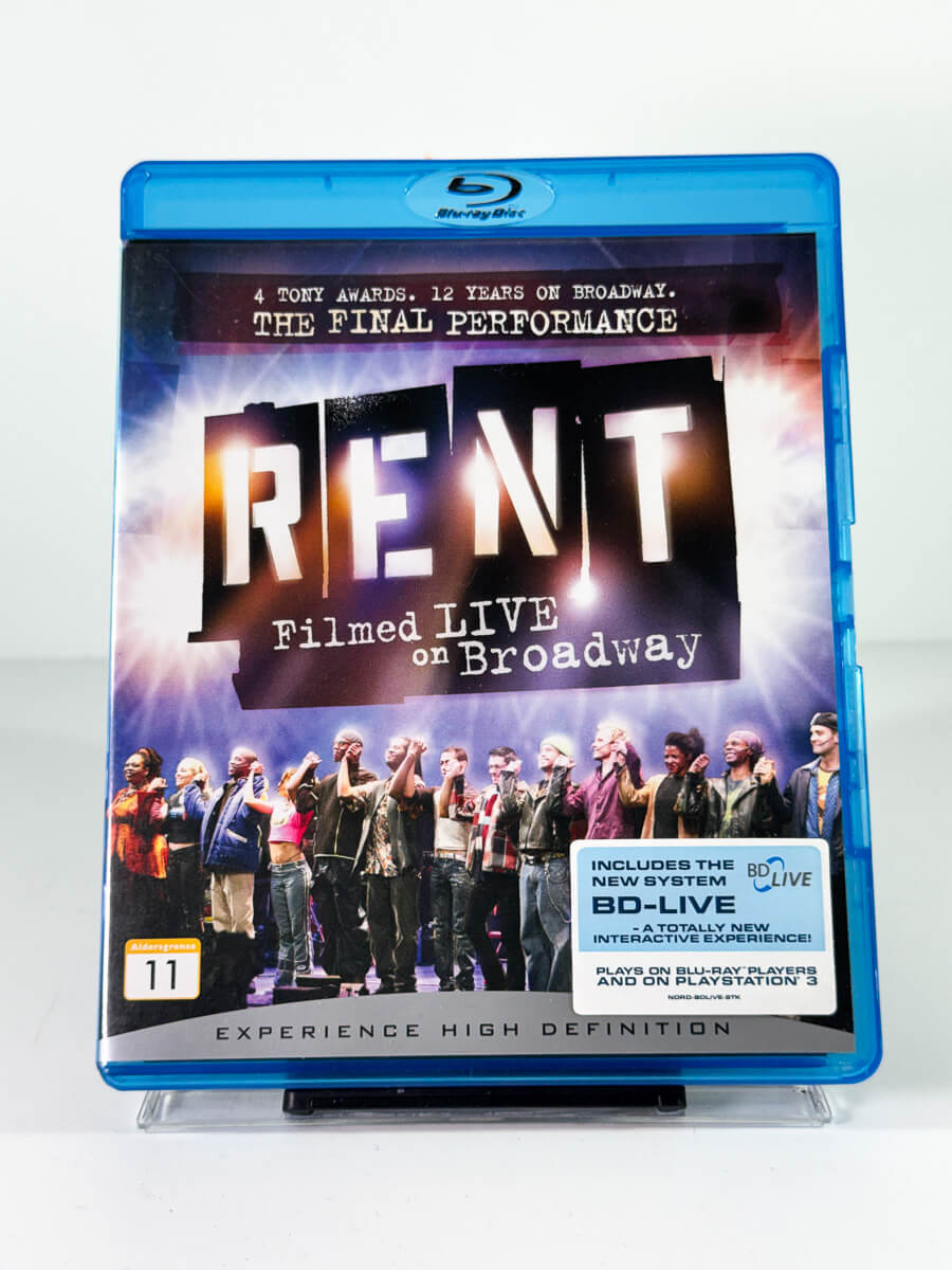 Forside av cover til Rent: Filmed Live on Broadway på Blu-ray