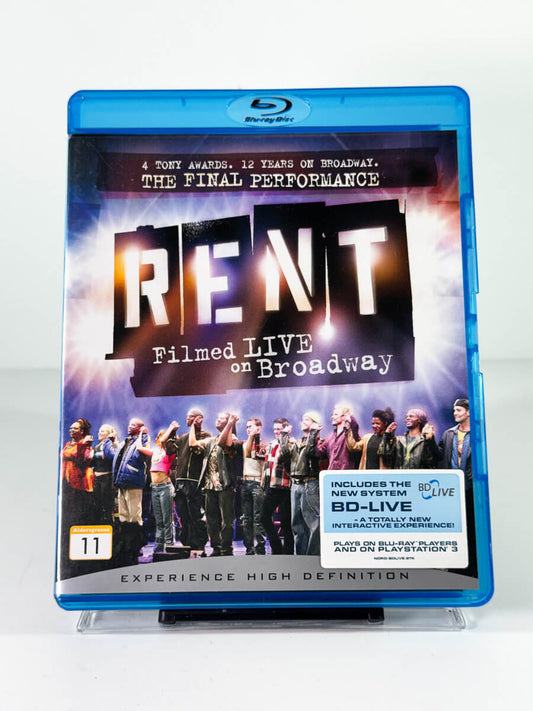 Forside av cover til Rent: Filmed Live on Broadway på Blu-ray