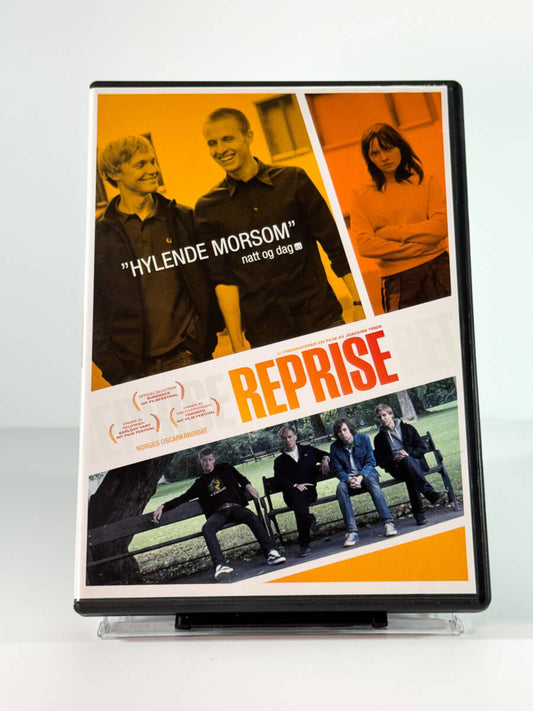 Forside av cover til Reprise, brukt DVD hos Brukbar Film