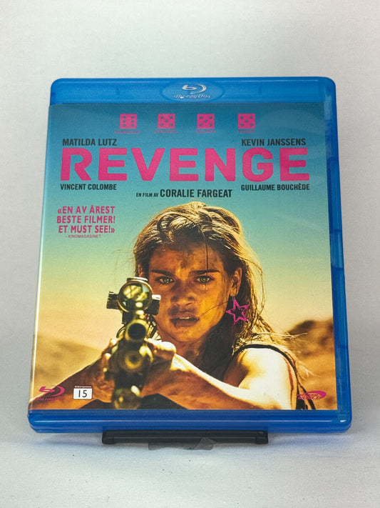 Forside av DVD-cover til Revenge – intens thriller, brukt forsidebilde fra Brukbar Film
