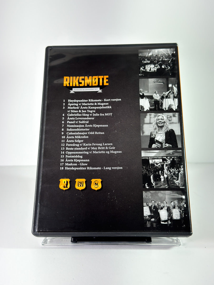 Bakside av cover til Riksmøte på DVD