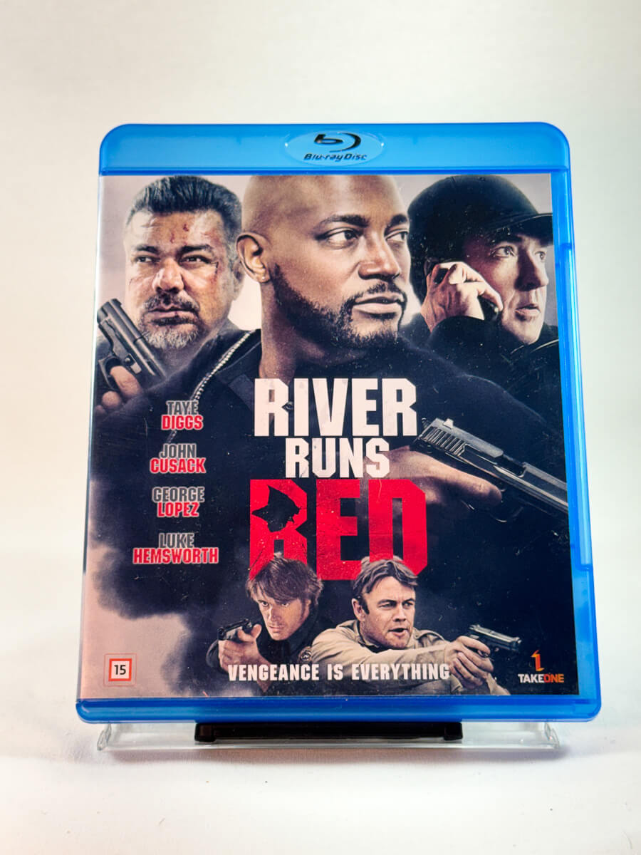 Forside av Blu-ray-cover til River Runs Red, bruktfilm på Blu-ray hos Brukbar Film
