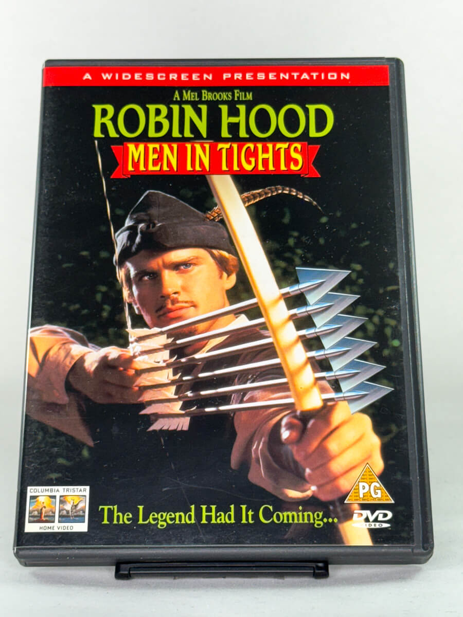 DVD-cover-forside til filmen Robin Hood: Men in Tights – Brukt DVD fra nettbutikken Brukbar Film