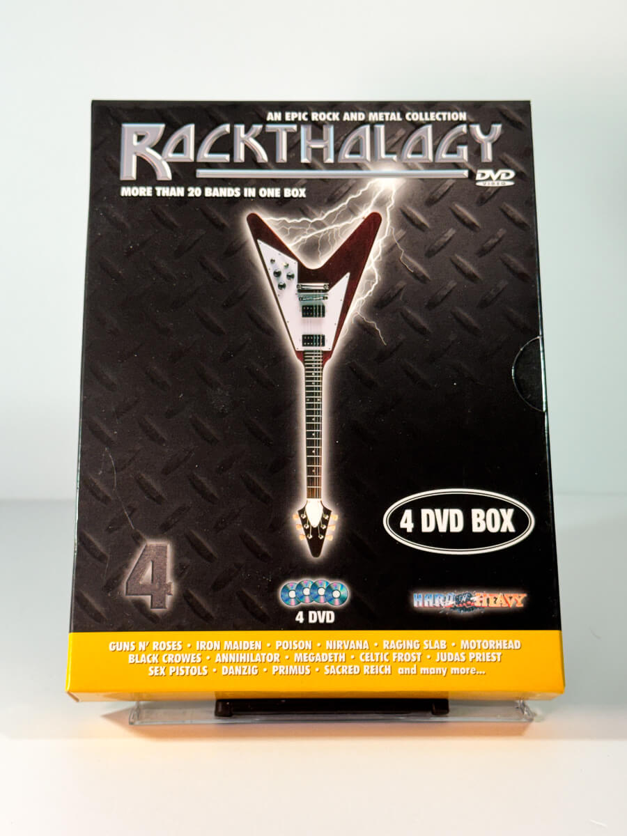 Forside av cover til Rockthology, brukt DVD hos Brukbar Film