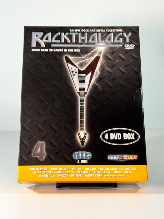 Forside av cover til Rockthology, brukt DVD hos Brukbar Film