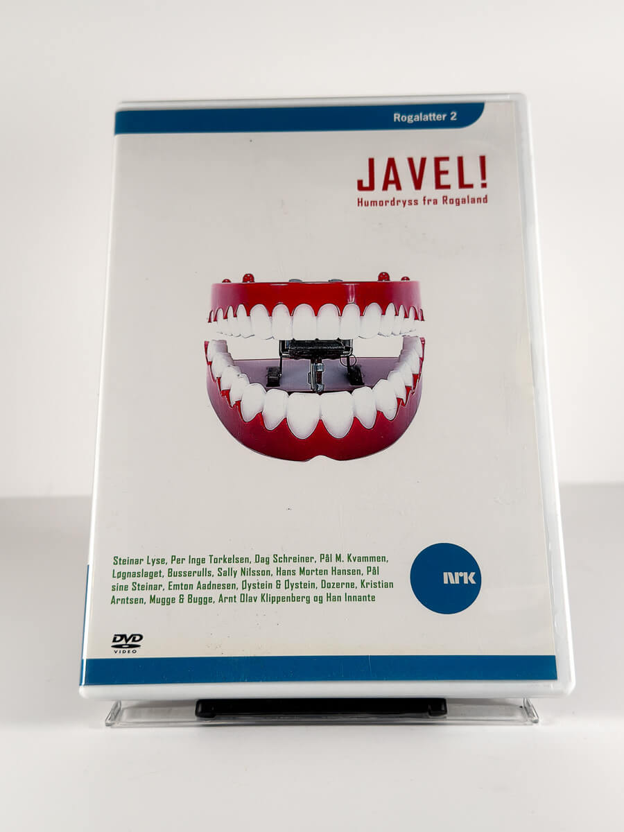 Forside av cover til Rogalatter 2 – Javel! Humordryss fra Rogaland på DVD