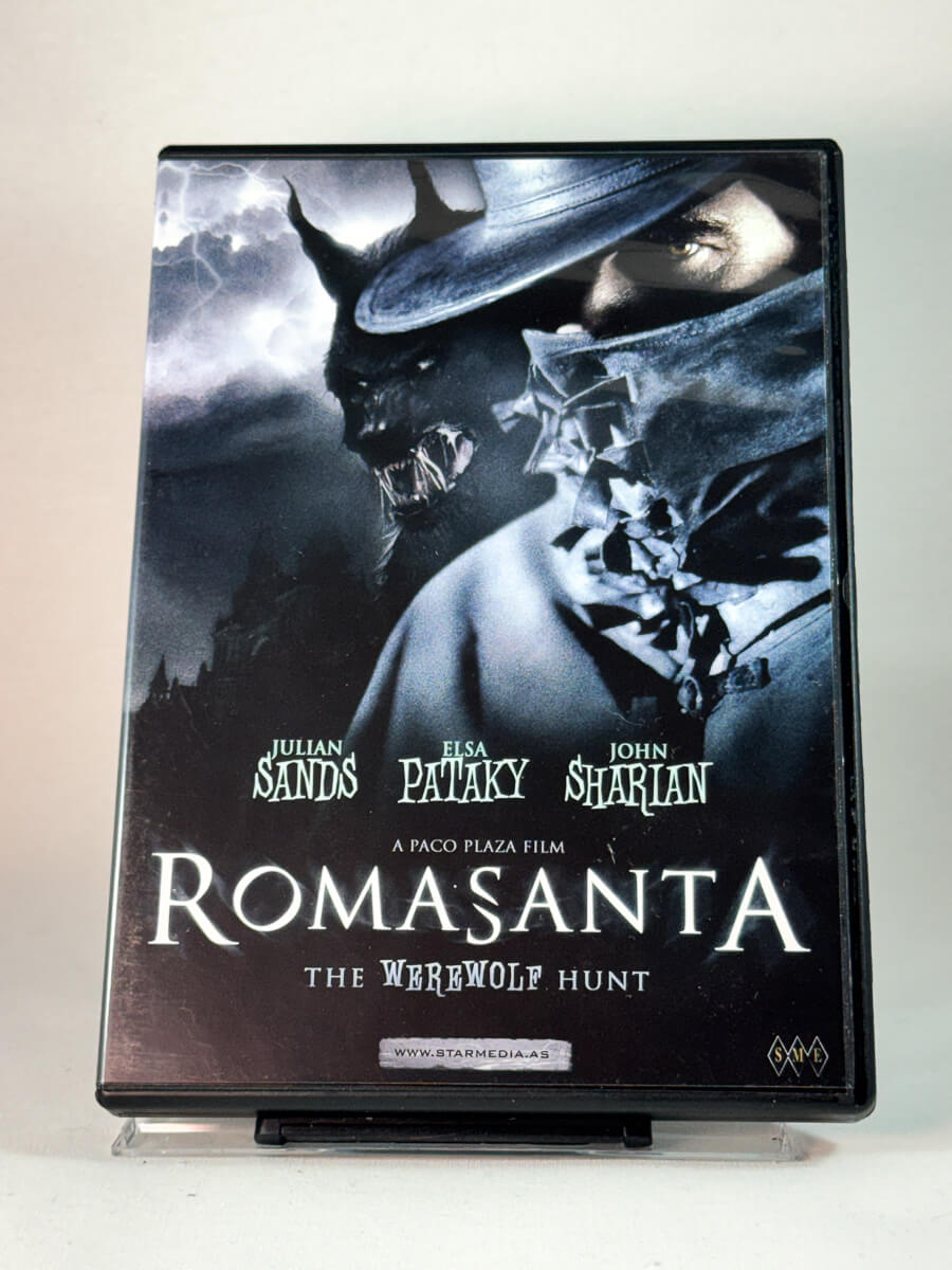 Forside av cover til Romasanta – The Werewolf Hunt, bruktfilm på DVD hos Brukbar Film