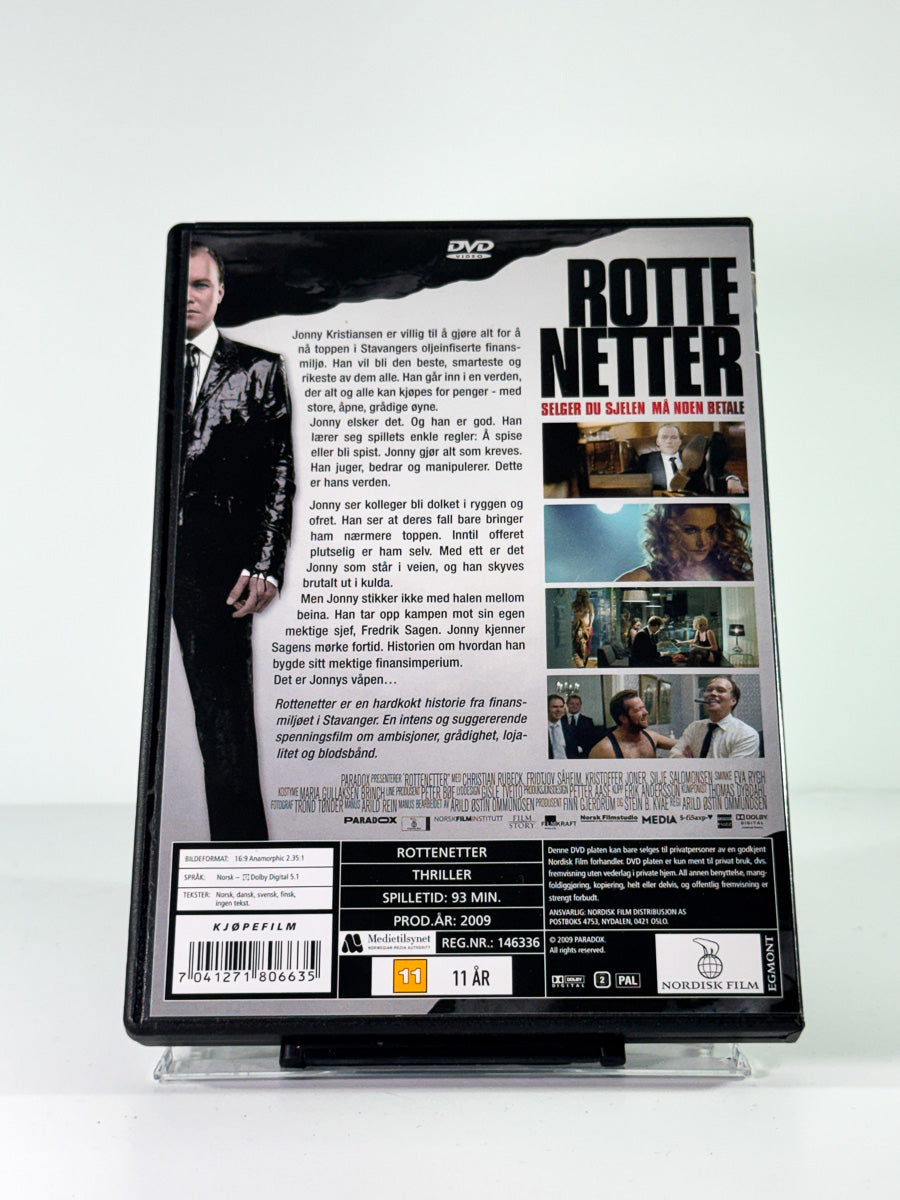 Bakside av cover til Rottenetter, brukt original DVD hos Brukbar Film