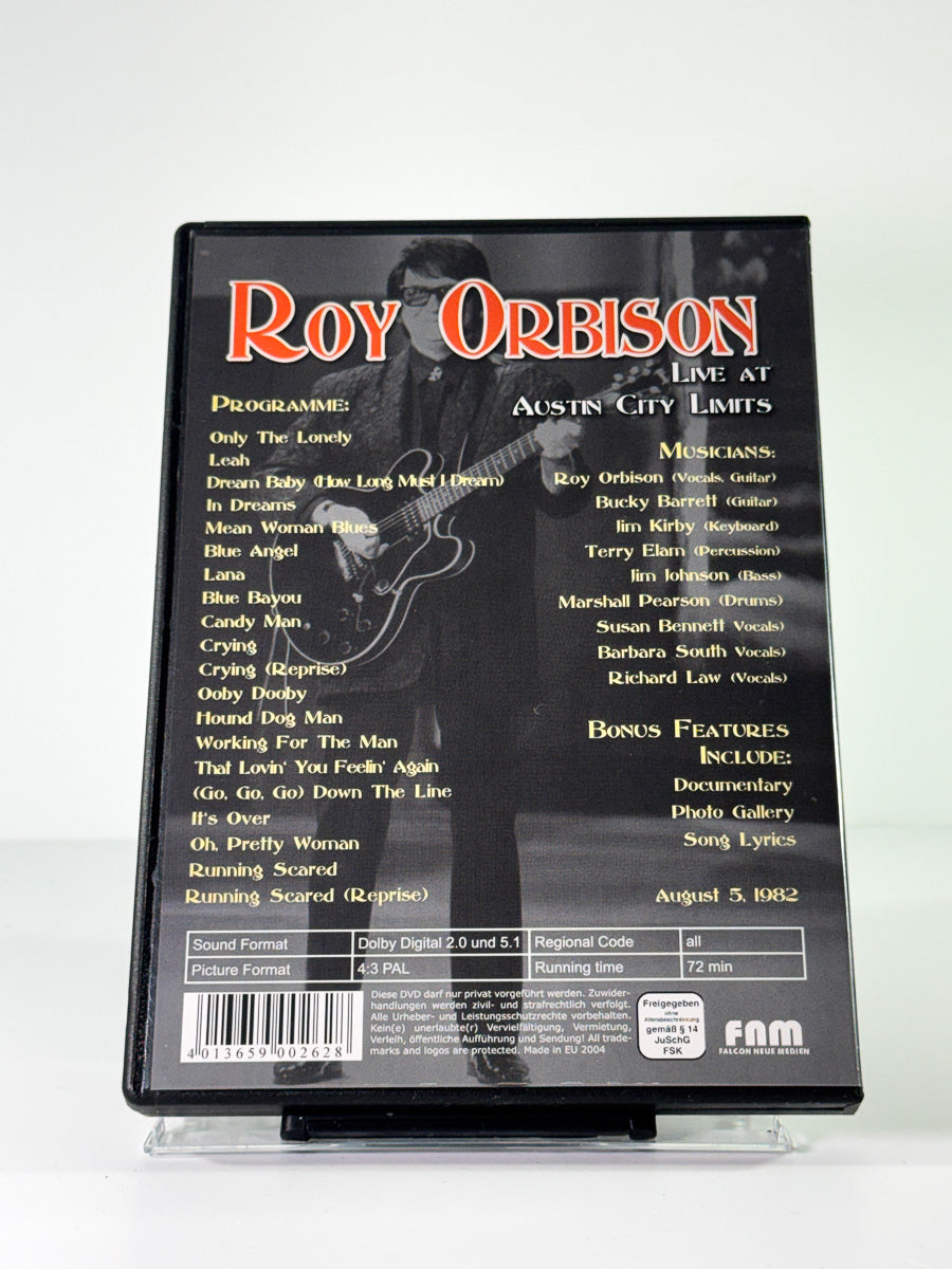 Bakside av cover til roy orbison live at austin city limits, brukt DVD hos Brukbar Film