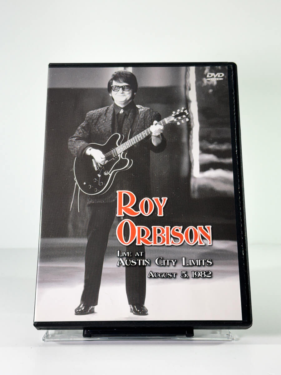Forside av cover til roy orbison live at austin city limits, bruktfilm hos nettbutikken Brukbar Film