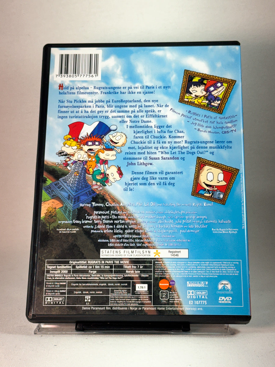 Bakside av cover til Rugrats Paris – Filmen, brukt DVD hos Brukbar Film