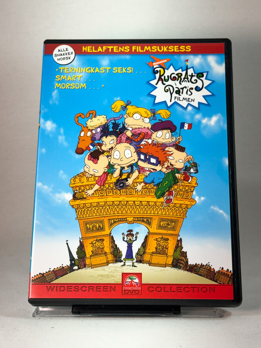 Forside av cover til Rugrats Paris – Filmen, bruktfilm hos nettbutikken Brukbar Film