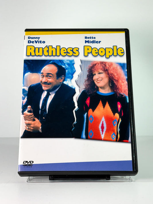 Forside av cover til Ruthless People, brukt DVD hos Brukbar Film