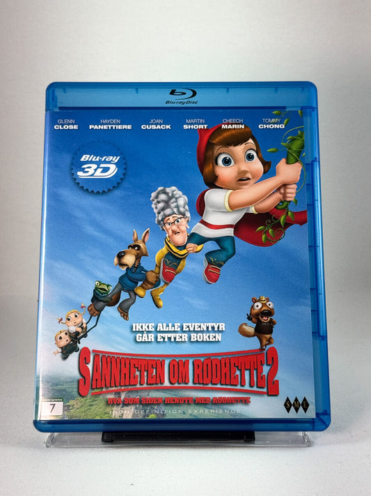 Forside av DVD-cover til Sannheten om Rødhette 2 (Blu-ray 3D), bruktfilm hos nettbutikken Brukbar Film