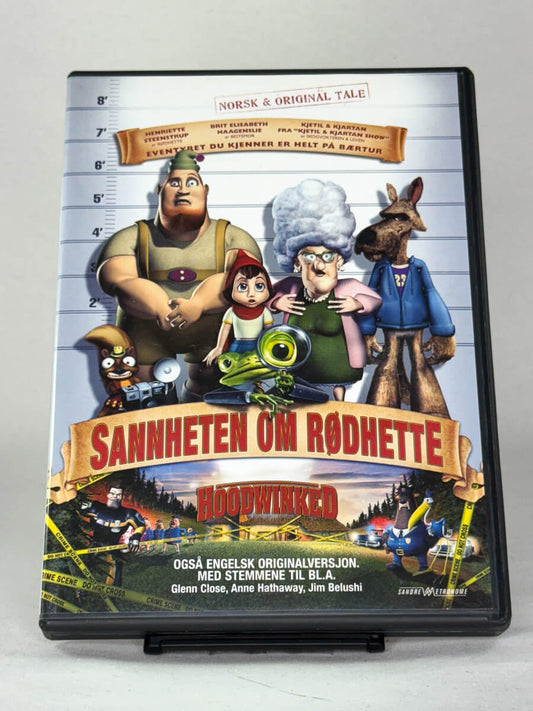DVD-cover-forside til filmen Sannheten om Rødhette – Brukt DVD fra nettbutikken Brukbar Film