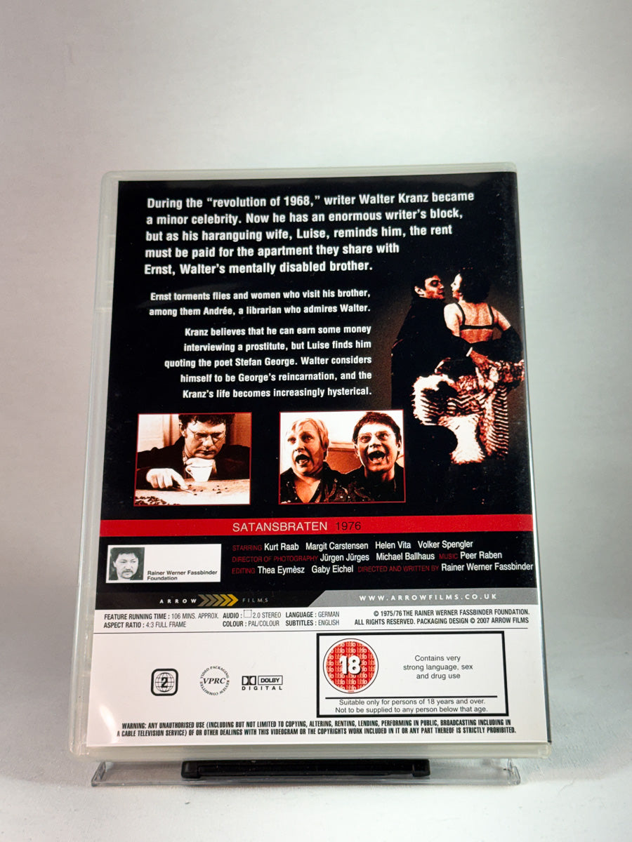 Bakside av cover til Satan’s Brew, brukt DVD hos Brukbar Film