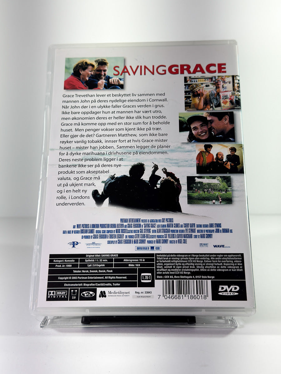 Bakside av cover til Saving Grace på DVD