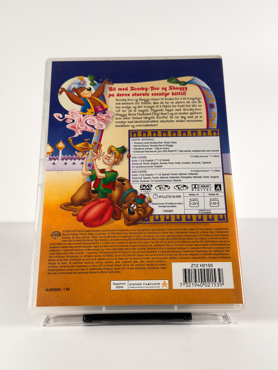 Bakside av cover til Scooby-Doo! – Arabiske netter på DVD