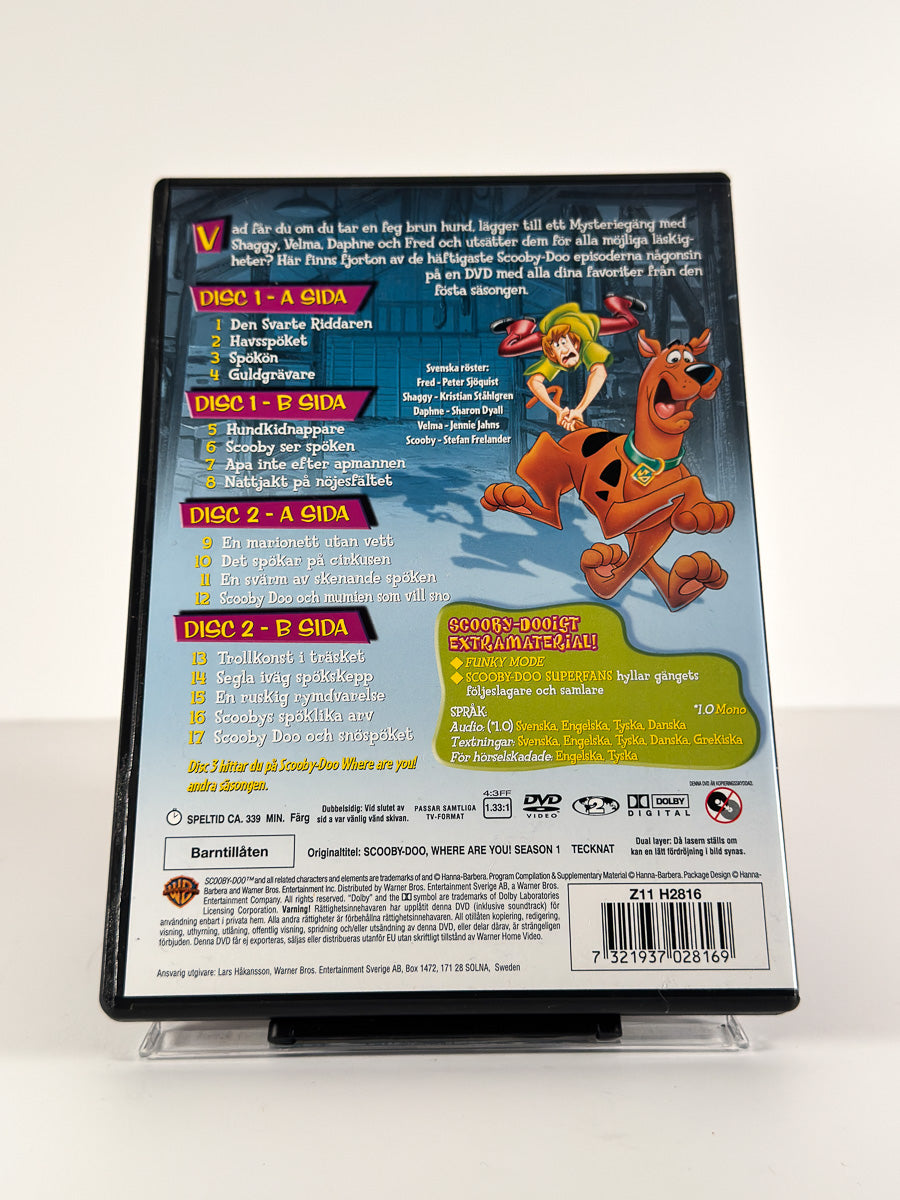 Bakside av cover til Scooby-Doo, Where Are You! – Första säsongen 1 på DVD
