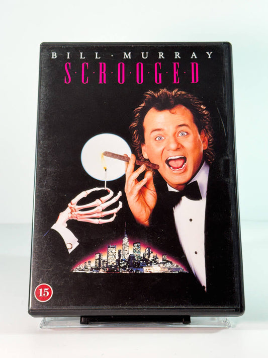 Forside av cover til scrooged, bruktfilm på DVD hos Brukbar Film