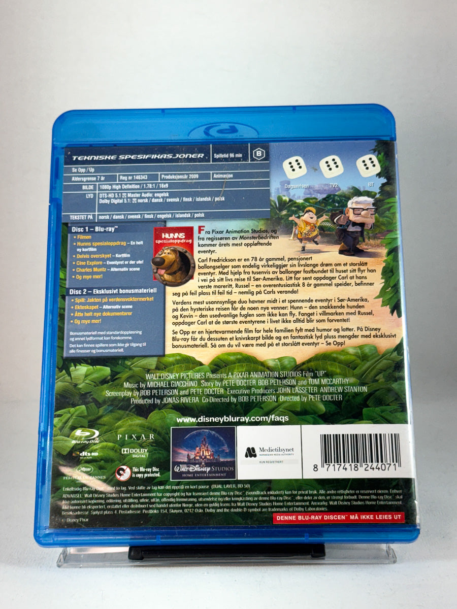 Bakside av Blu-ray-cover til Se opp – rørende og morsom film som fenger både barn og voksne, Blu-ray hos Brukbar Film.