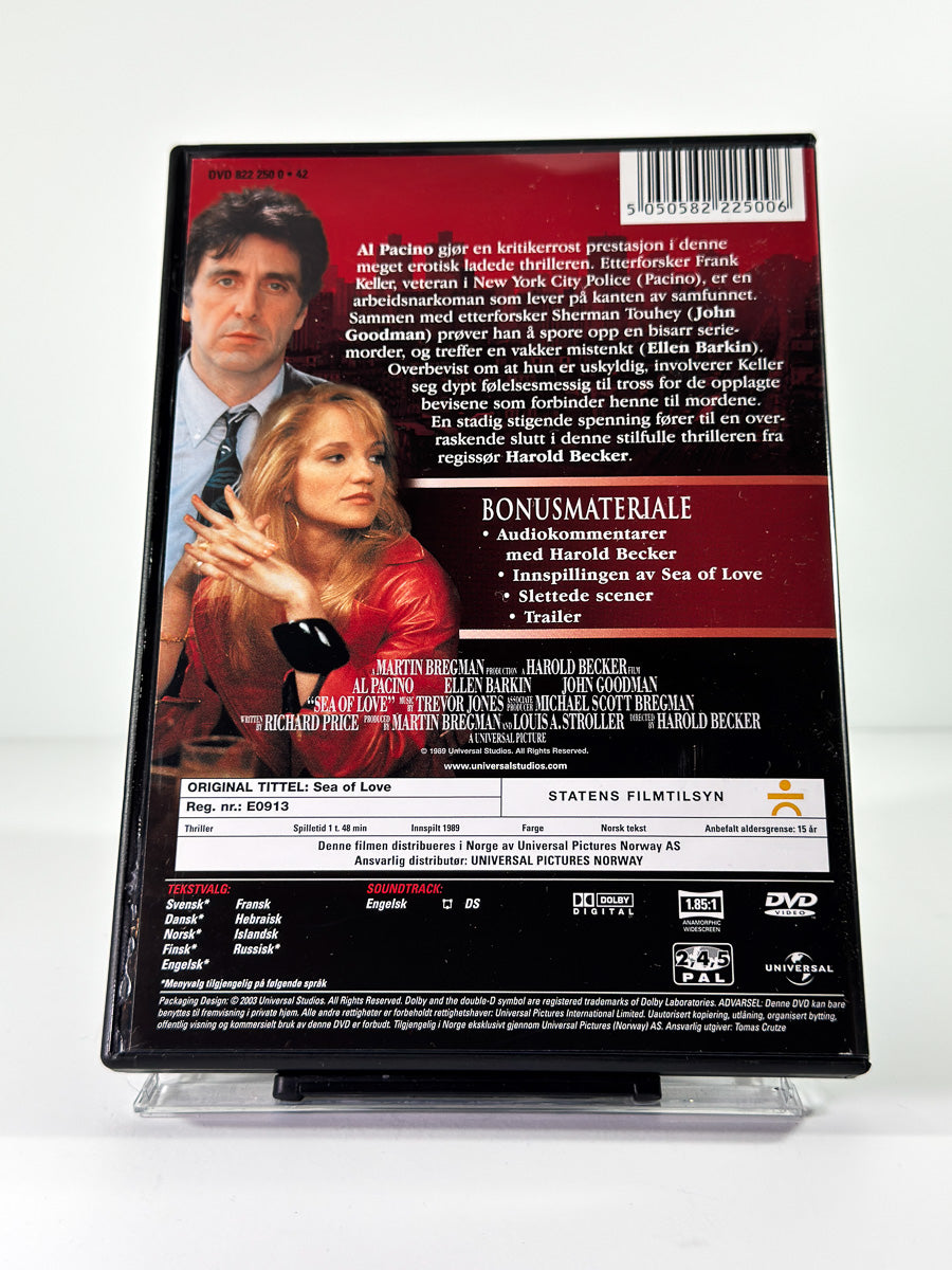 Bakside av cover til Sea of Love på DVD