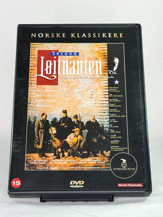 DVD-forside til filmen Secondløitnanten
Originalt cover brukt for produktbilde i nettbutikken Brukbar Film