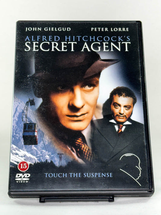 Brukt DVD-film Secret Agent – forside av filmcover, klassiske spionthrillere fra Hitchcock på DVD hos Brukbar Film