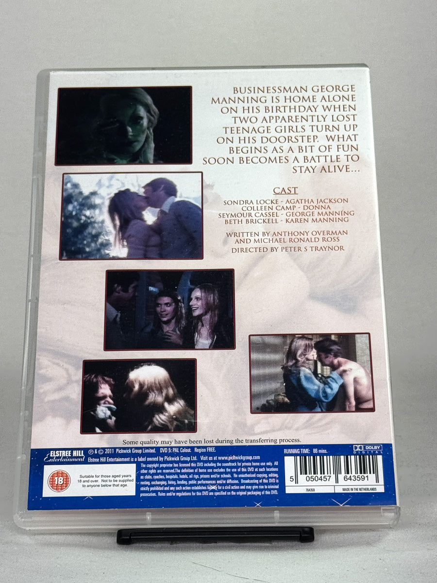 Bakside av DVD-cover til Seducers – erotisk thriller på brukt DVD, tilgjengelig i nettbutikken Brukbar Film