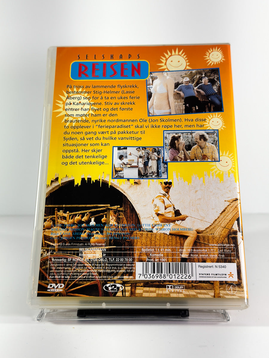 Bakside av cover til Selskapsreisen på DVD