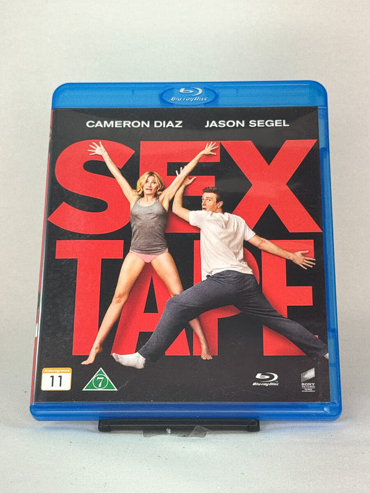 Forside av Blu-ray-cover til Sex Tape – romantisk komedie med Cameron Diaz og Jason Segel der et hjemmeopptak havner på avveie, brukt Blu-ray hos Brukbar Film.