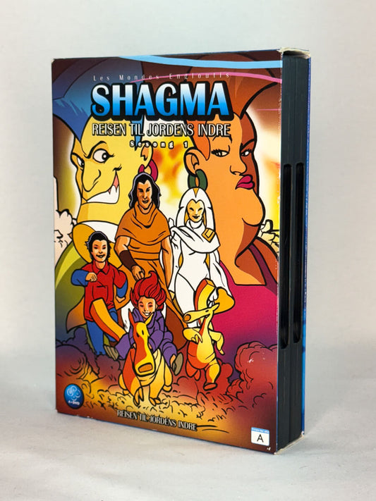 Forside av DVD-cover til serien Shagma: Reisen til Jordens indre – Sesong 1 – original brukt barne- og familiefilm på DVD hos Brukbar Film 