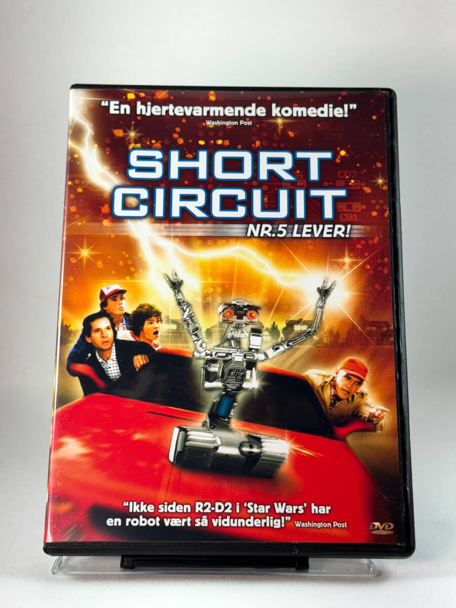 Forside av cover til Short Circuit, brukt DVD hos Brukbar Film