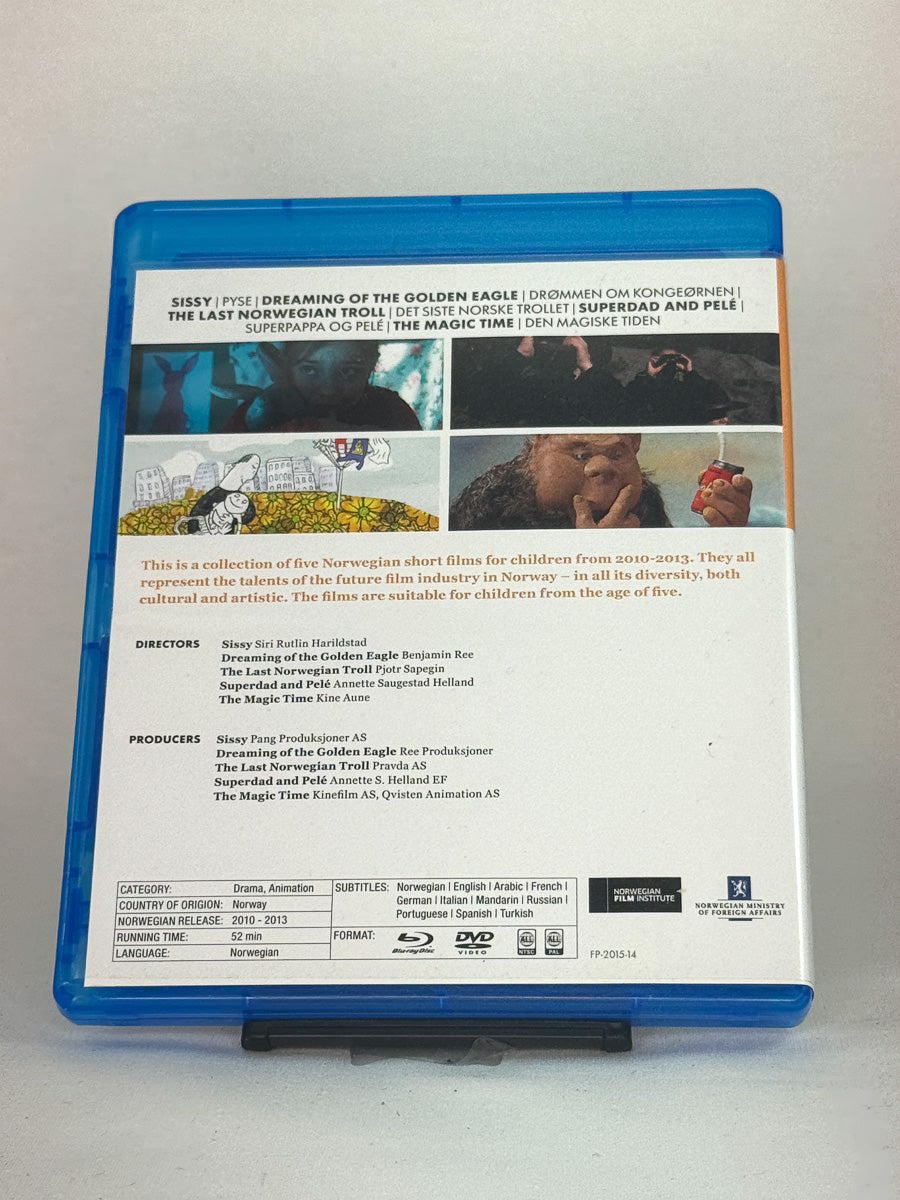Bakside av Blu-ray-cover til Shorts for Children – original brukt Blu-ray kortfilm-samling, tilgjengelig hos Brukbar Film