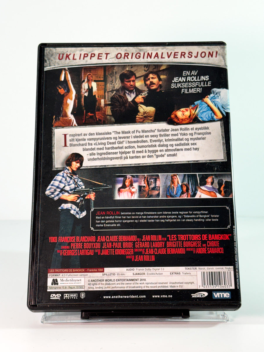 Bakside av cover til sidewalks of bangkok, brukt original DVD hos Brukbar Film