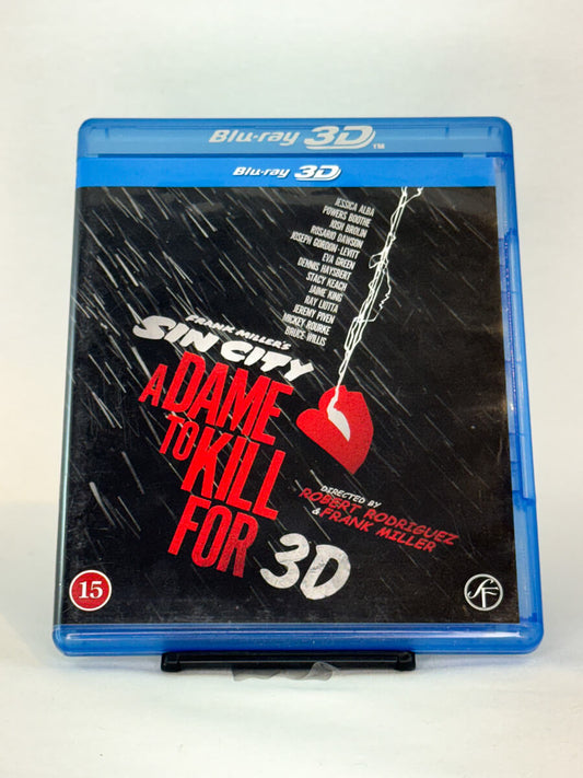 Forside av Blu-ray 3D-cover til Sin City: A Dame to Kill For – brukt actionfilm tilgjengelig hos Brukbar Film
