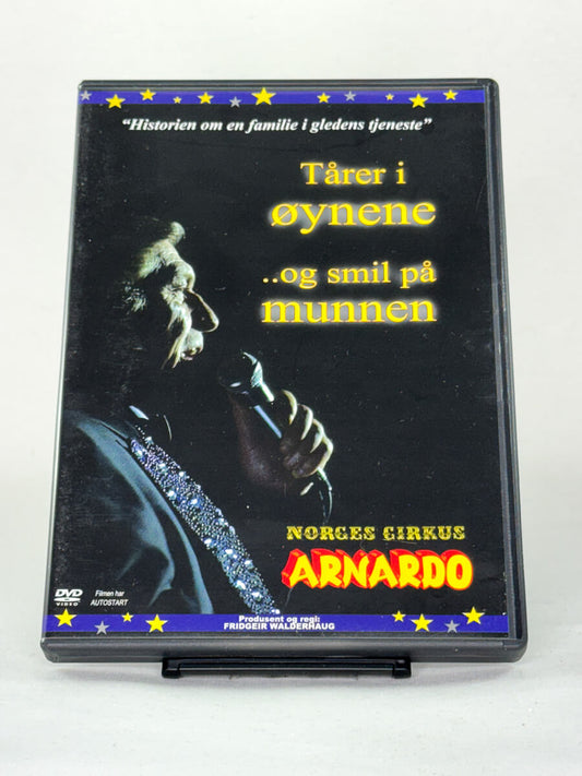 Norges Cirkus Arnardo - Brukt DVD Tårer i øynene og smil på munnen – forside av norsk dokumentar på DVD, original bruktfilm fra Brukbar Film