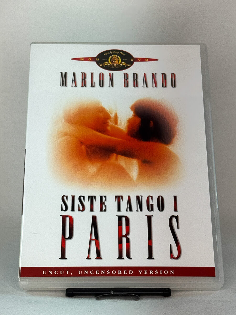 Forside av DVD-cover til Siste tango i Paris, brukt DVD hos Brukbar Film