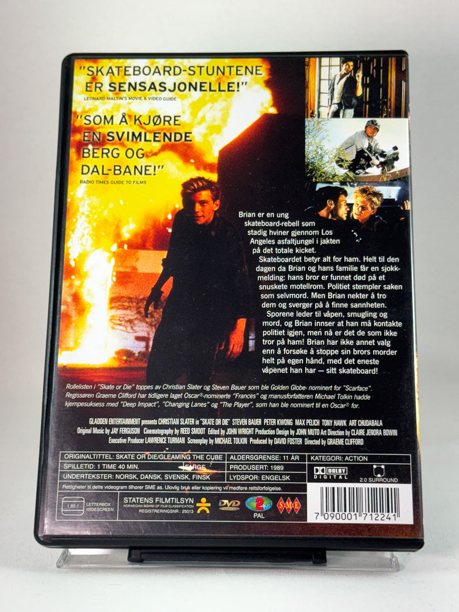 Bakside av DVD-cover til Skate or Die, bruktfilm hos Brukbar Film