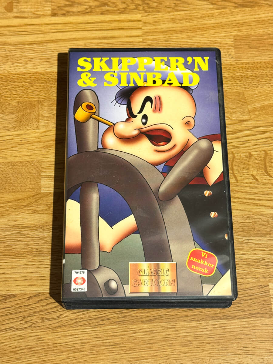 Forside av cover til Skipper’n & Sinbad på VHS