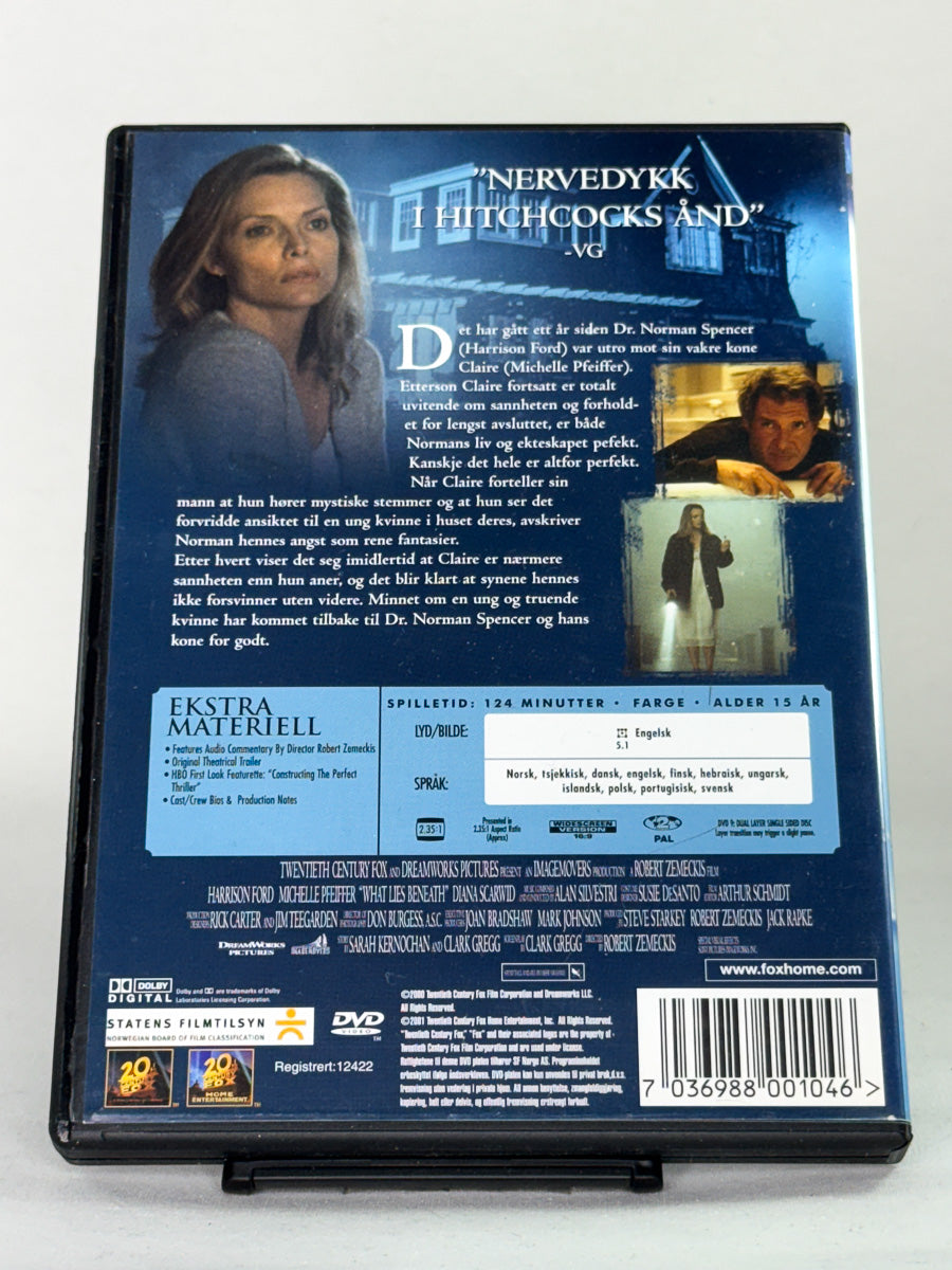 Bakside av DVD-cover for Skyggen fra fortiden – brukt originalfilm på DVD, tilgjengelig hos Brukbar Film
