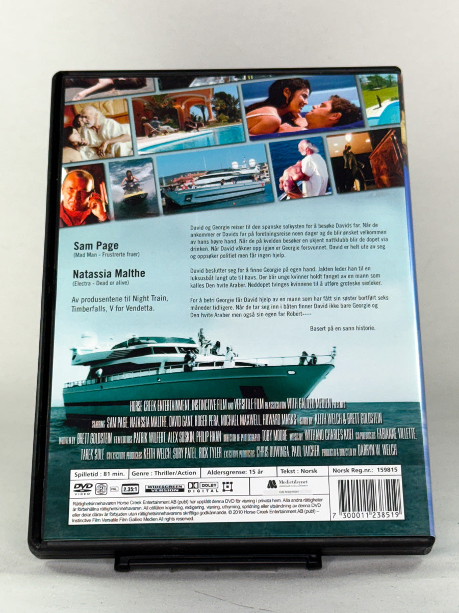 Bakside av DVD-cover til Slave – brukt DVD-film, thriller med drama og action, kjøp hos Brukbar Film