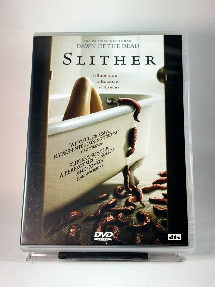 Forside av cover til Slither, brukt DVD hos Brukbar Film